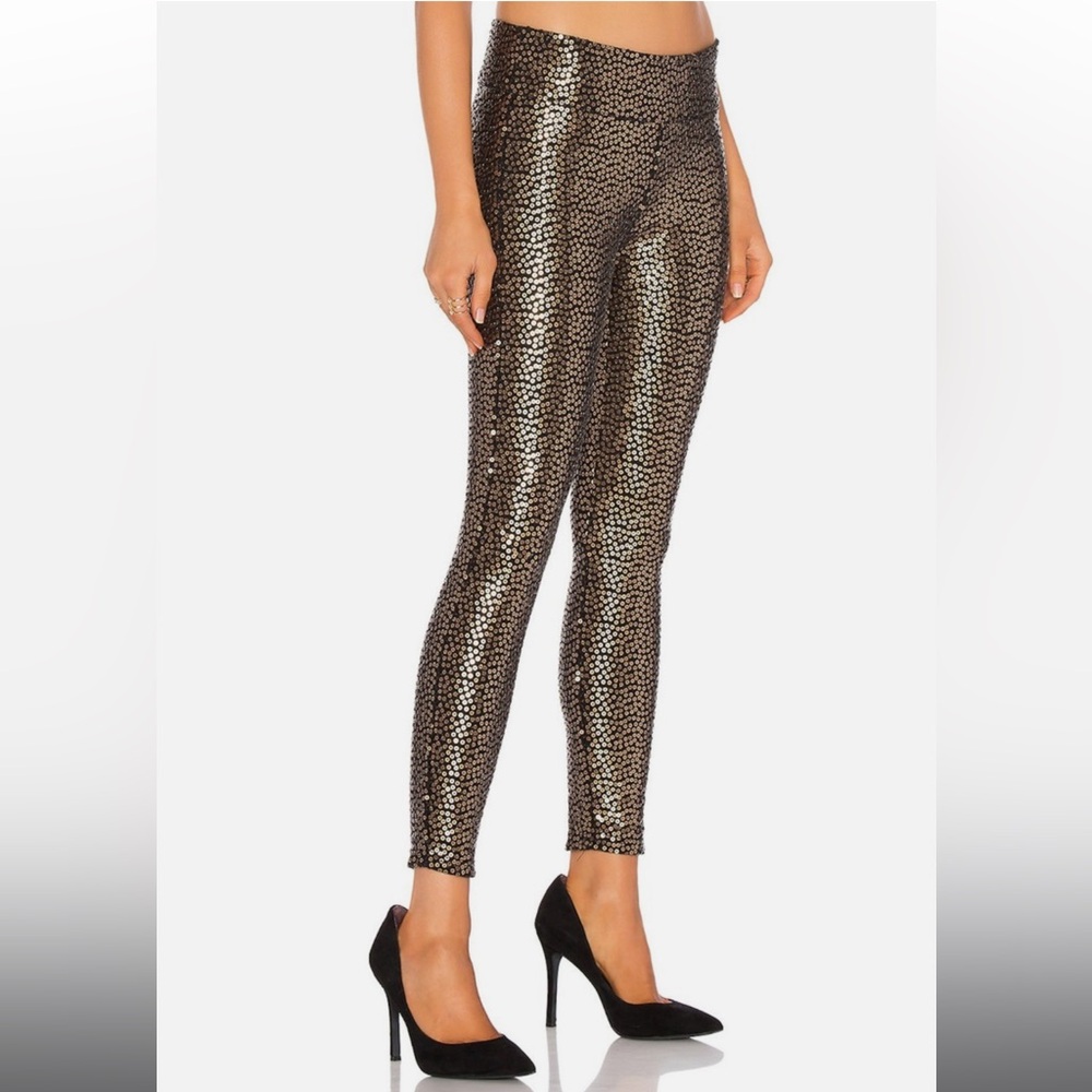 Amuse Society Gold Dust Sparkly Sequins Skinny Ankle Pants/Leggings 25